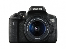 Canon EOS 750D SLR-Digitalkamera (24 Megapixel, APS-C CMOS-Sensor, WiFi, NFC, Full-HD) Kit inkl. EF-S 18-55 mm IS STM Objektiv schwarz - 1