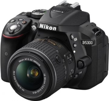 Nikon D5300 SLR-Digitalkamera (24,2 Megapixel, 8,1cm (3,2 Zoll) LCD-Display, Full HD, HDMI, WiFi, GPS, AF-System mit 39 Messfeldern) Kit inkl. AF-S DX 18-55 VR II Objektiv schwarz - 9